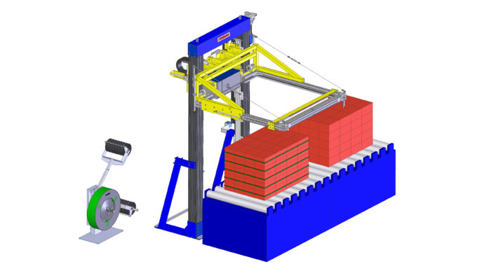 Automatische horizontale Umreifungsmaschine für Ziegel